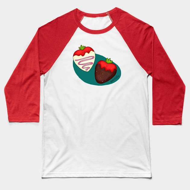 Chocolate Covered Strawberry Baseball T-Shirt by Snacks At 3